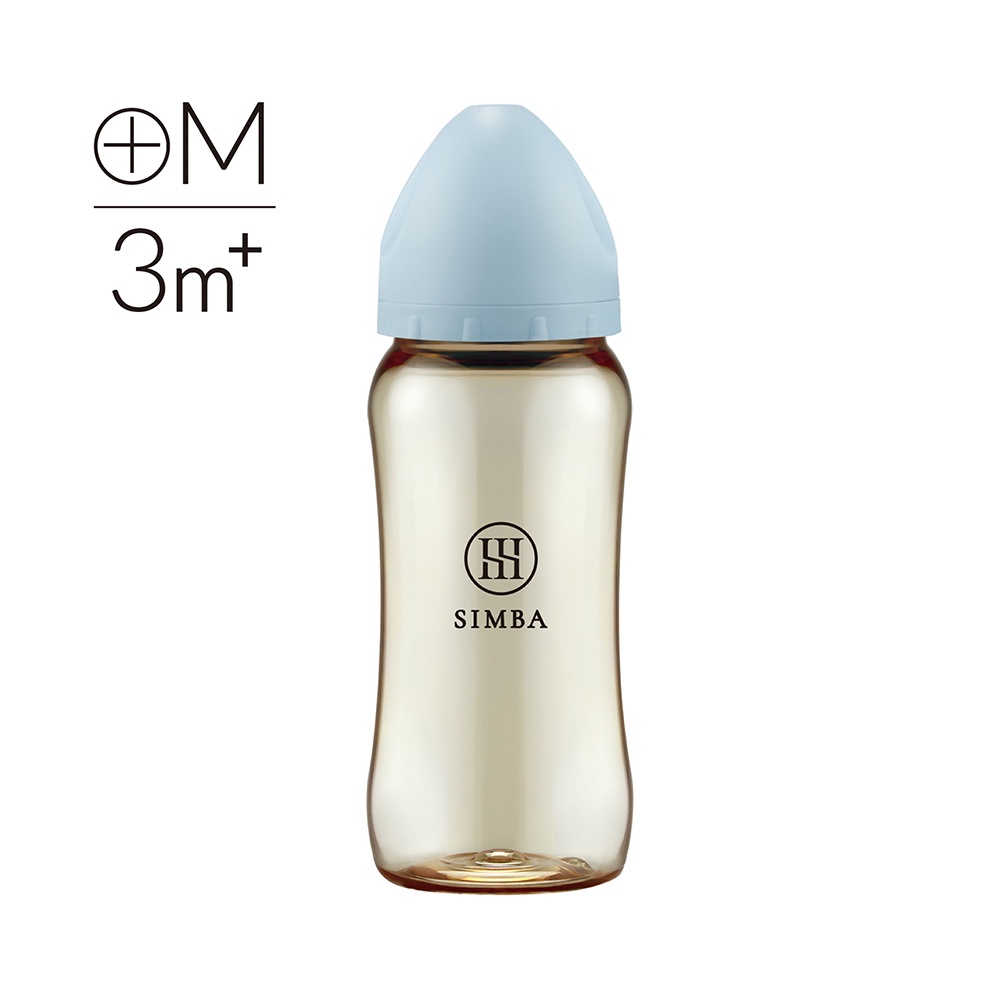 Simba 小獅王辛巴 蘊蜜鉑金PPSU寬口防脹氣奶瓶360ml（晨藍）-全齡適用