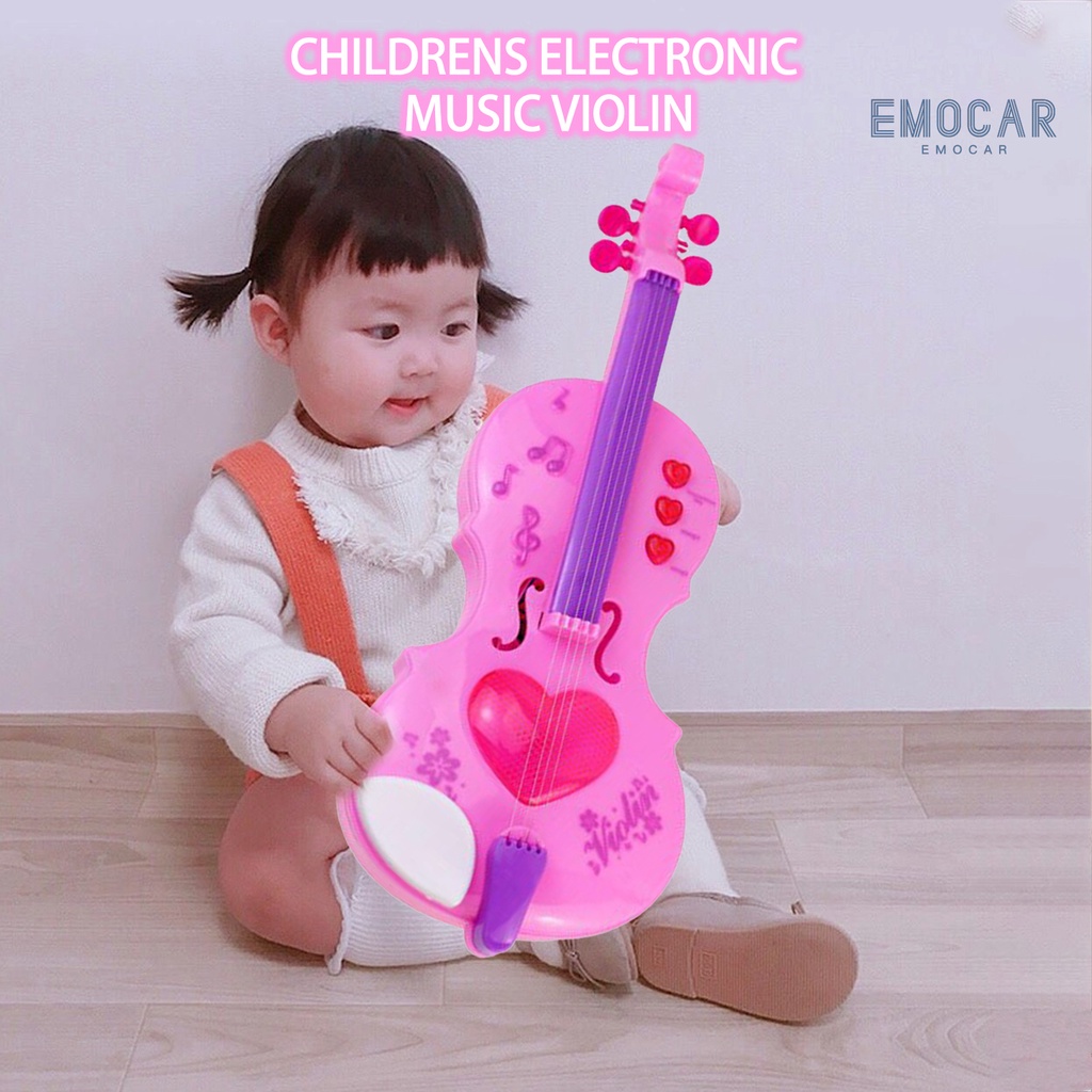 [文房樂玩]兒童早教玩具仿真迷你小提琴琵琶樂器電動益智啟蒙幼兒女孩玩具