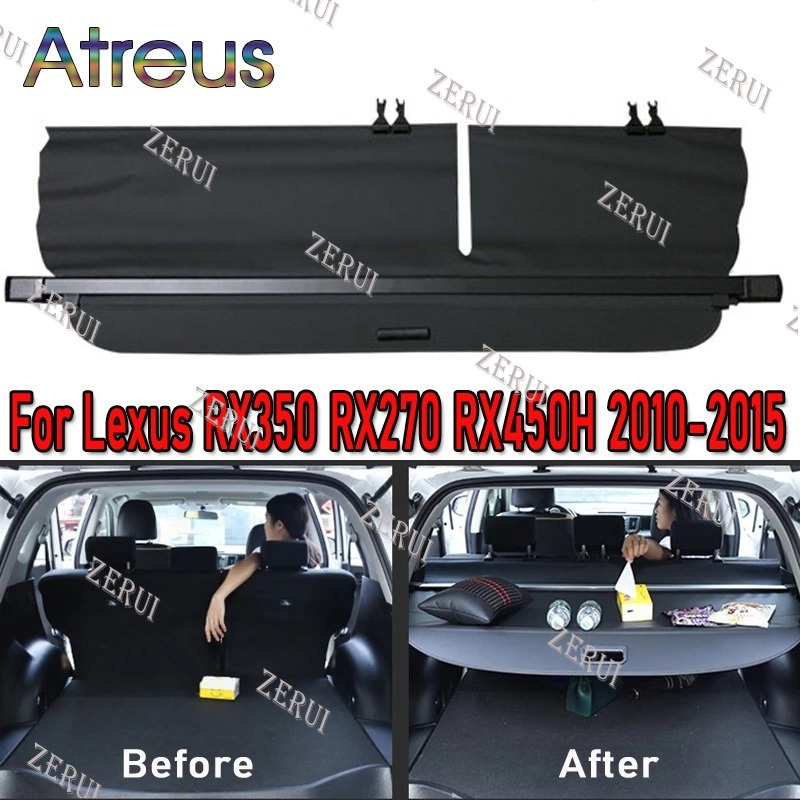 Zr 適用於雷克薩斯 Rx450H Rx270 Rx350 RX 2010-2015 後備箱屏幕安全護罩遮陽配件的後行李