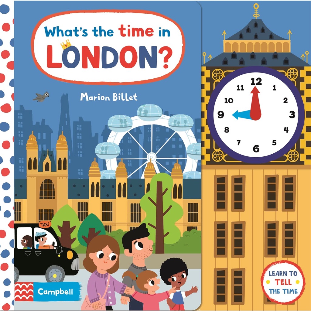 What's the Time in London?: A tell-the-time clock book (Campbell London)(硬頁書)/Campbell Books【三民網路書店】