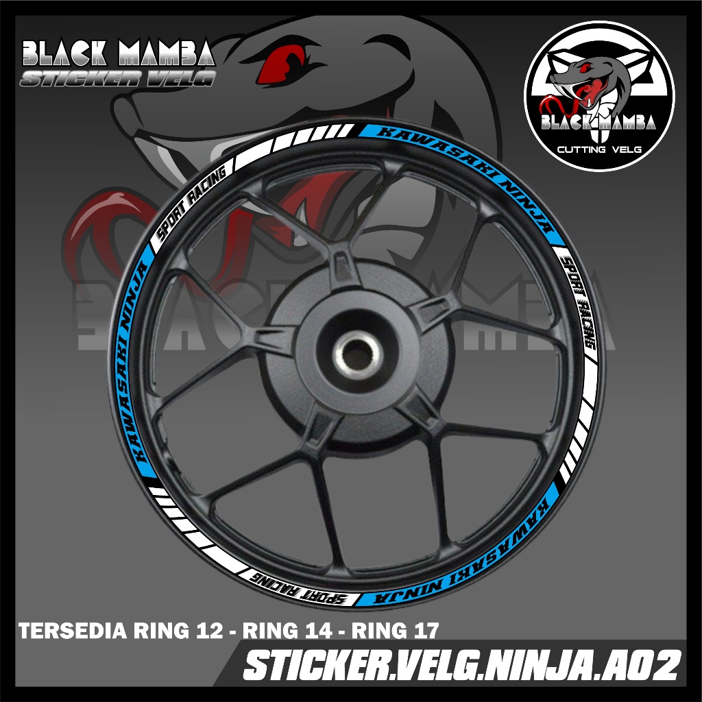 Ninja Rims STICKER LIS 列表變體輪胎/VELG KAWASAKI NINJA A02