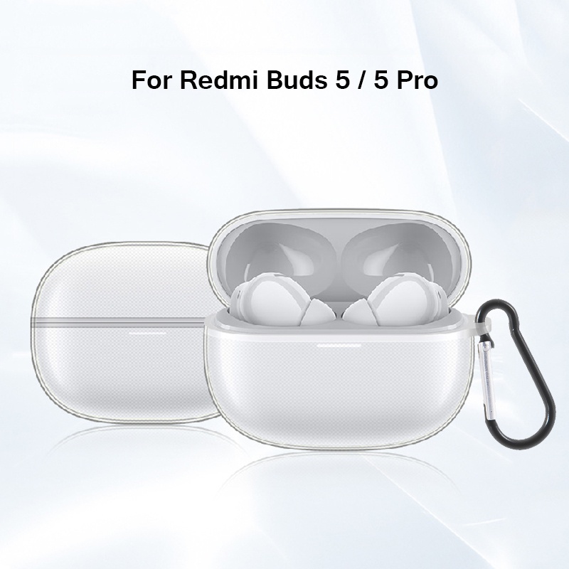 Redmi Buds 5 Buds5 Pro 5Pro Buds5Pro TWS 耳機套充電盒包無水印透明軟矽膠水晶 T