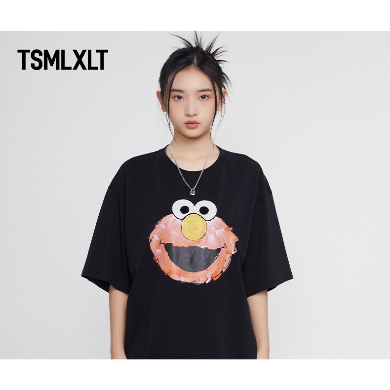 TSMLXLT 芝麻街系列短袖T恤時尚潮流百搭男女同款  12.22