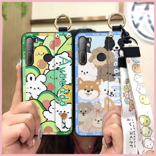HTC D20 Pro/Desire 20 Pro手機殼防塵散熱個性支架掛繩創意矽膠奢華液態可愛趣味潮流指環腕帶情侶