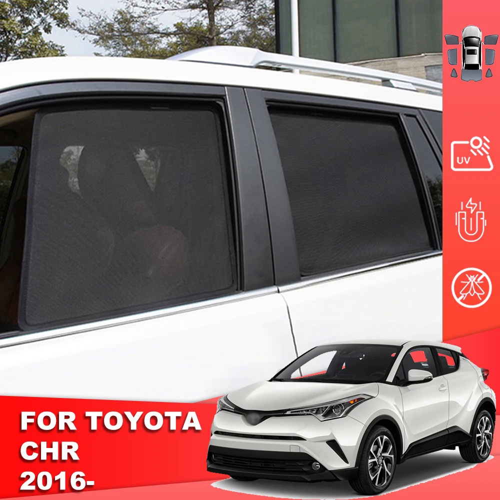 適用於豐田 C-HR AX10 CHR 2016-2022 汽車遮陽罩磁性後側嬰兒窗遮陽板遮陽板前擋風玻璃窗簾