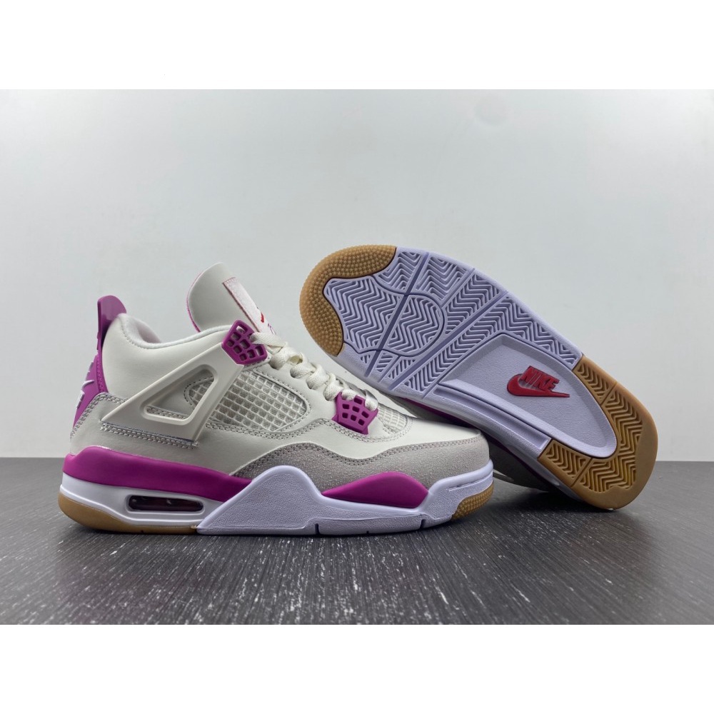 Nk SB x Air Jordan 4 白色紫色籃球鞋