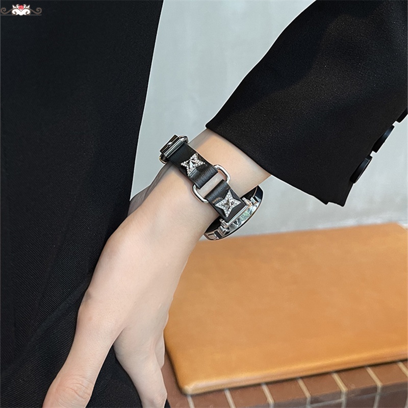 真皮金屬扣錶帶 22mm 適用華米Amazfit GTR 4 3錶帶 朋克風個性搖滾潮酷手錶帶