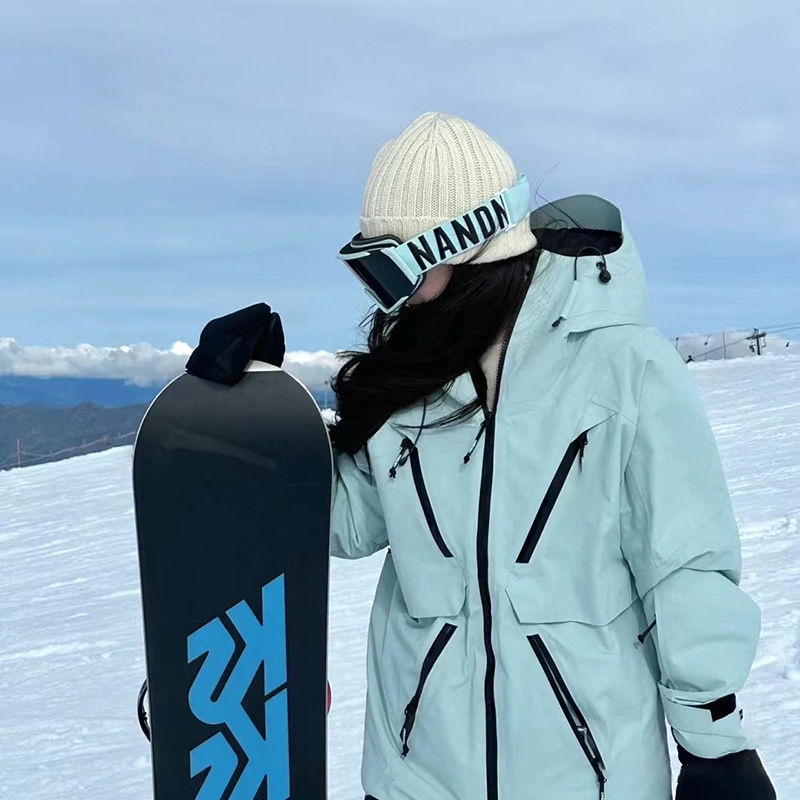 【超值現貨】滑雪衣 滑雪外套 滑雪服 東北抗寒零下40度衝鋒衣女刷毛棉服外套防水衝鋒褲滑雪服套裝