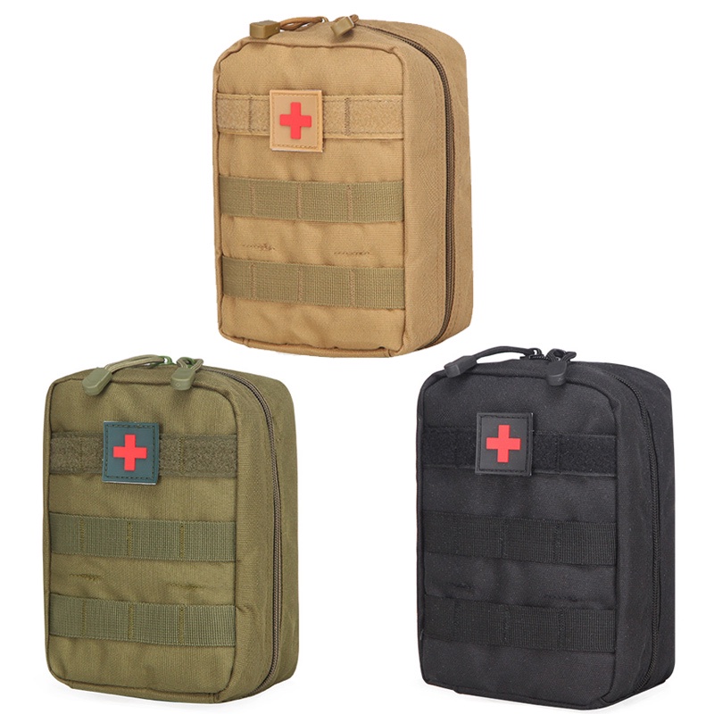 【現貨 戰術裝備】戶外戰術醫療包 多功能mollo戰術背心腰封附件包腰包 帶紅十字章