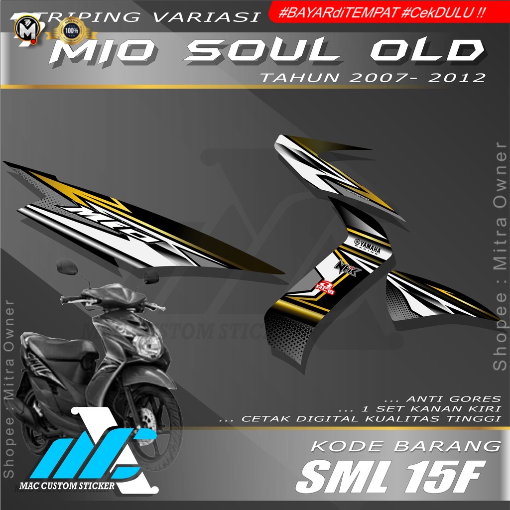 山葉 條紋變化 YAMAHA MIO SOUL OLD SML 15 貼紙列表摩托車賽車圖案