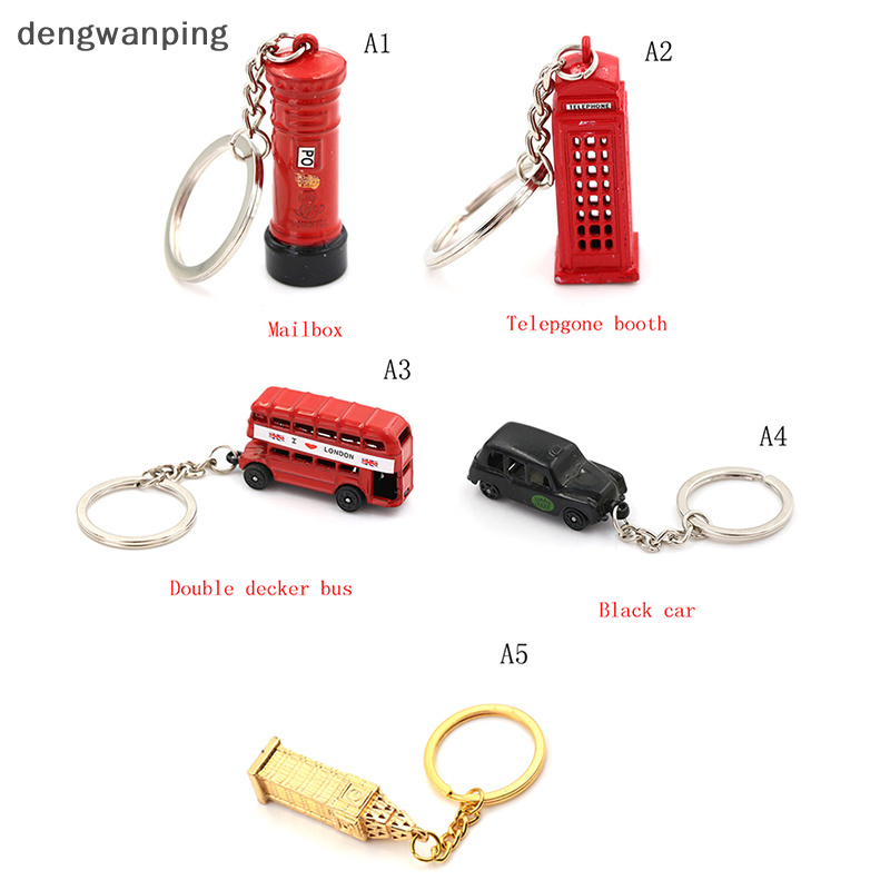 [dengwanping] 英國微型倫敦模型鑰匙圈鑰匙扣紀念品紅色巴士出租車 [TW]