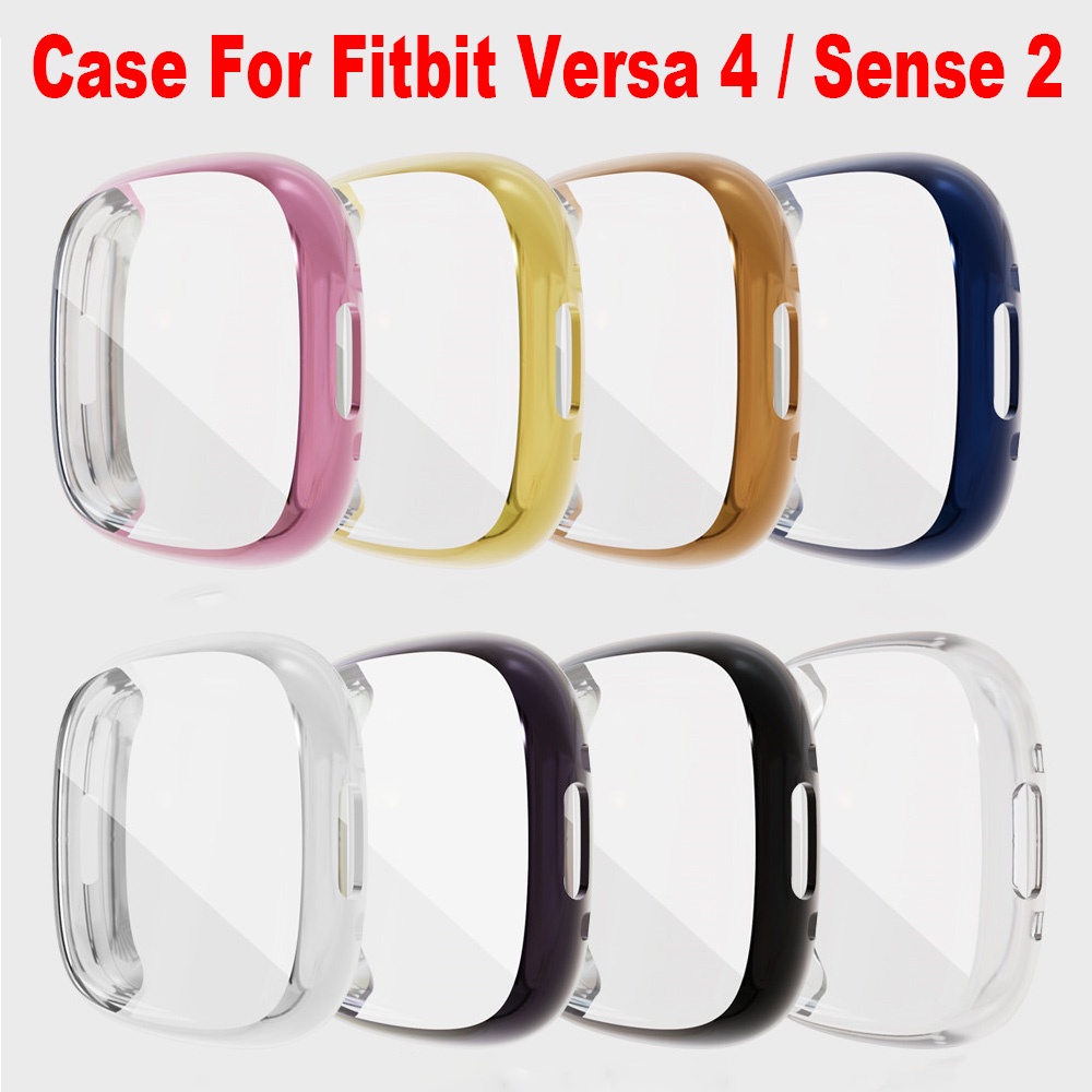 適用於 Fitbit Versa 4 保護殼 殼膜一體 Sense 2 防摔殼 保護套 全包殼