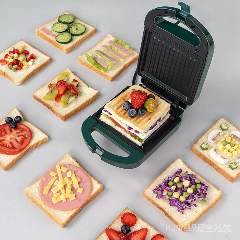 三明治機早餐機 傢用輕食三文治機 加熱吐司麵包煎烤機