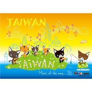 《TaiFun臺瘋創意》明信片-貓咪遊臺灣【金石堂】