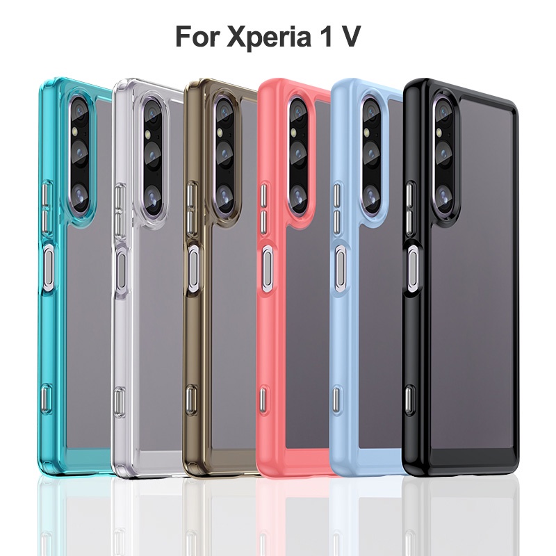 索尼 Xperia 1 V / 5 V / 10 V / 1v / 5v / 10v 手機殼後蓋透明彩色外殼