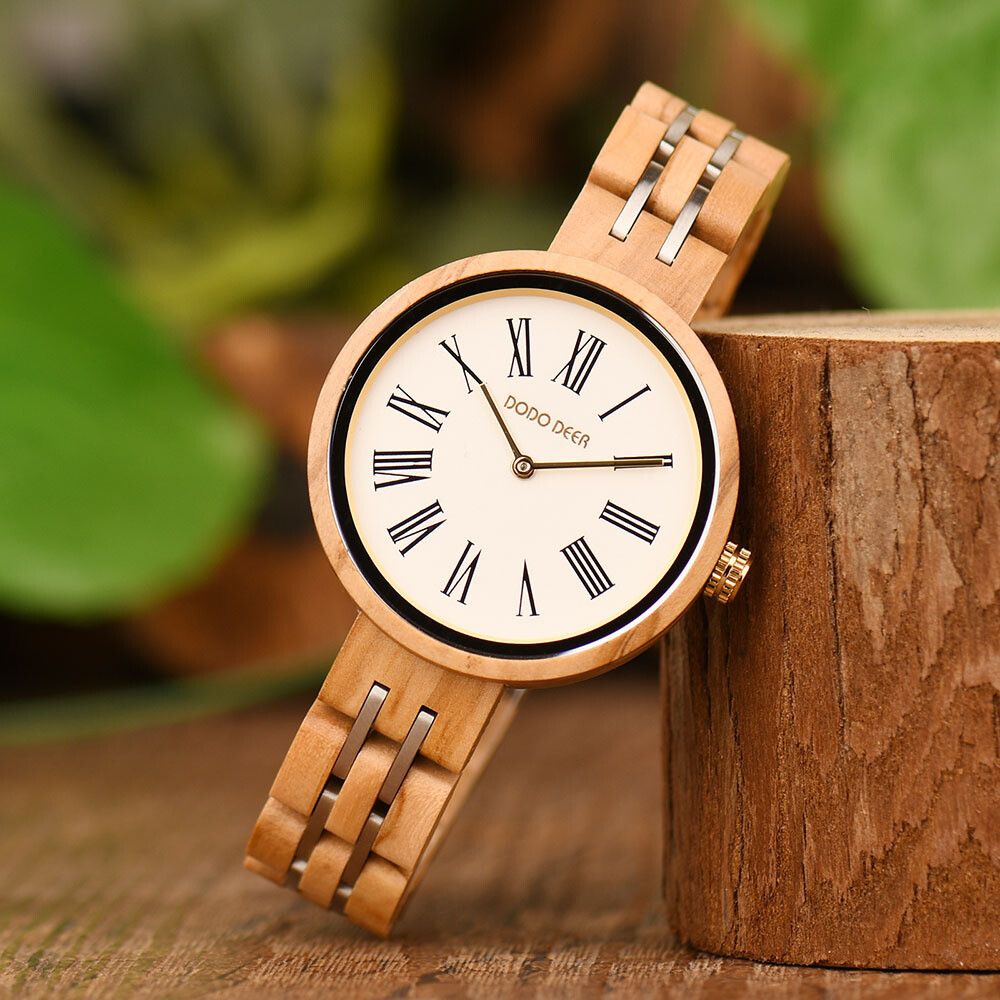 【現貨速發】DODO DEER中國風木頭手錶新款女創意小眾復古木紋手錶女簡約腕錶
