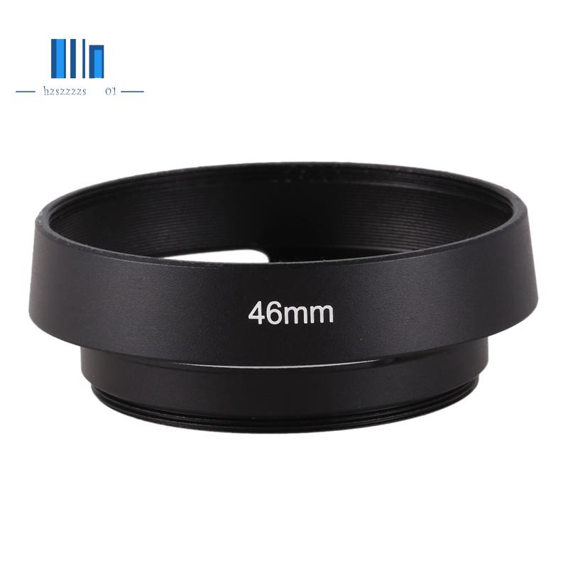 黑色 46mm 金屬遮光罩適用於 25mm F1.4 35mm F1.6 50mm F1.8 無反光鏡