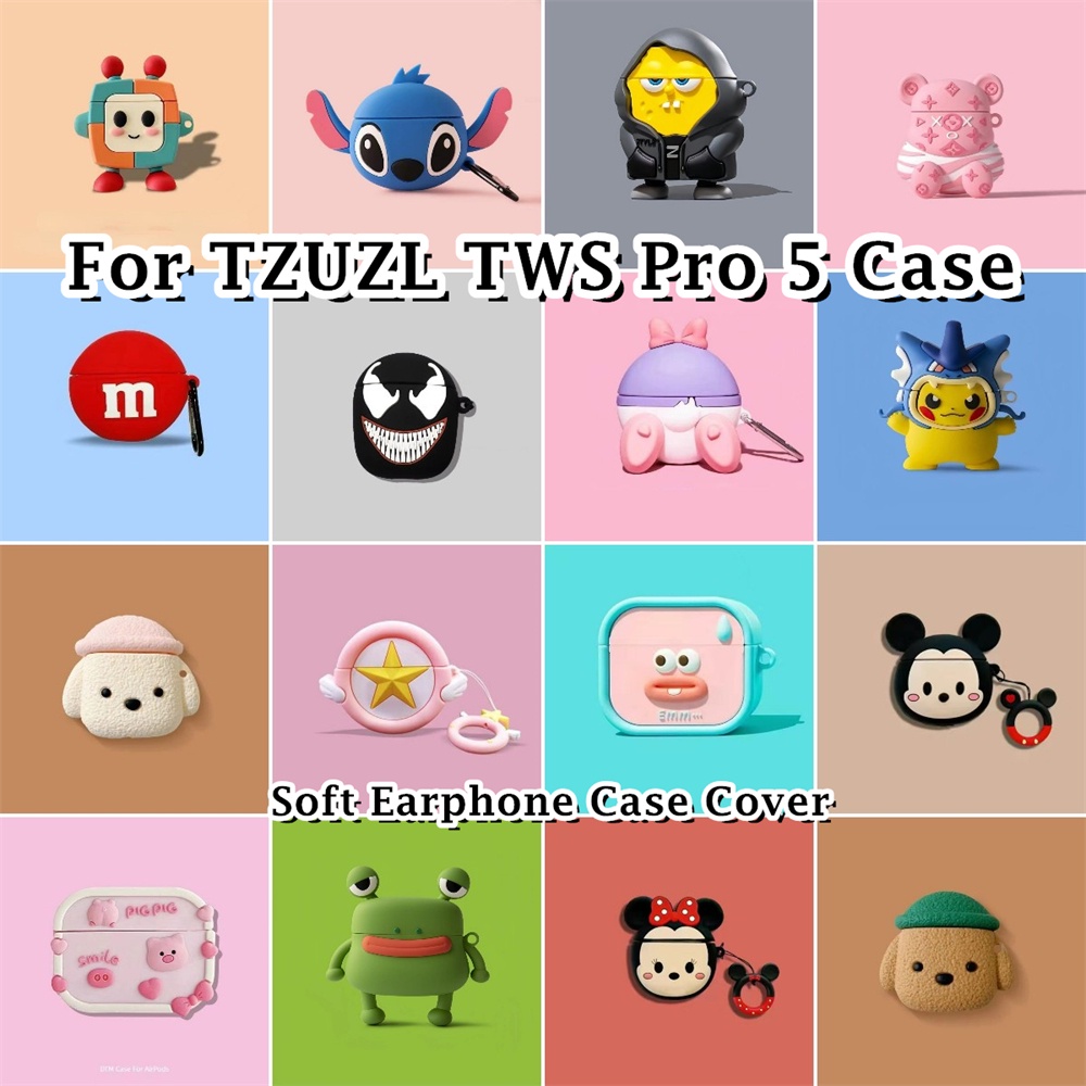 現貨! 適用於 TZUZL TWS Pro 5 Case 動漫卡通造型軟矽膠耳機套外殼保護套 NO.2