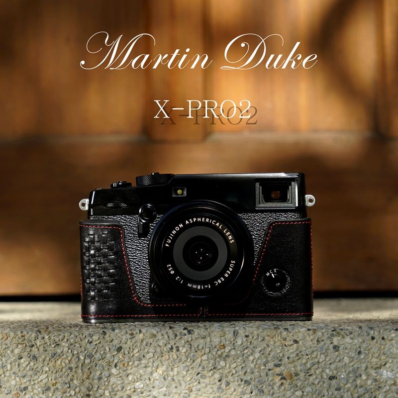Martin Duke義大利牛皮富士xpro2皮革套件X-PRO2真皮相機包手把保護套