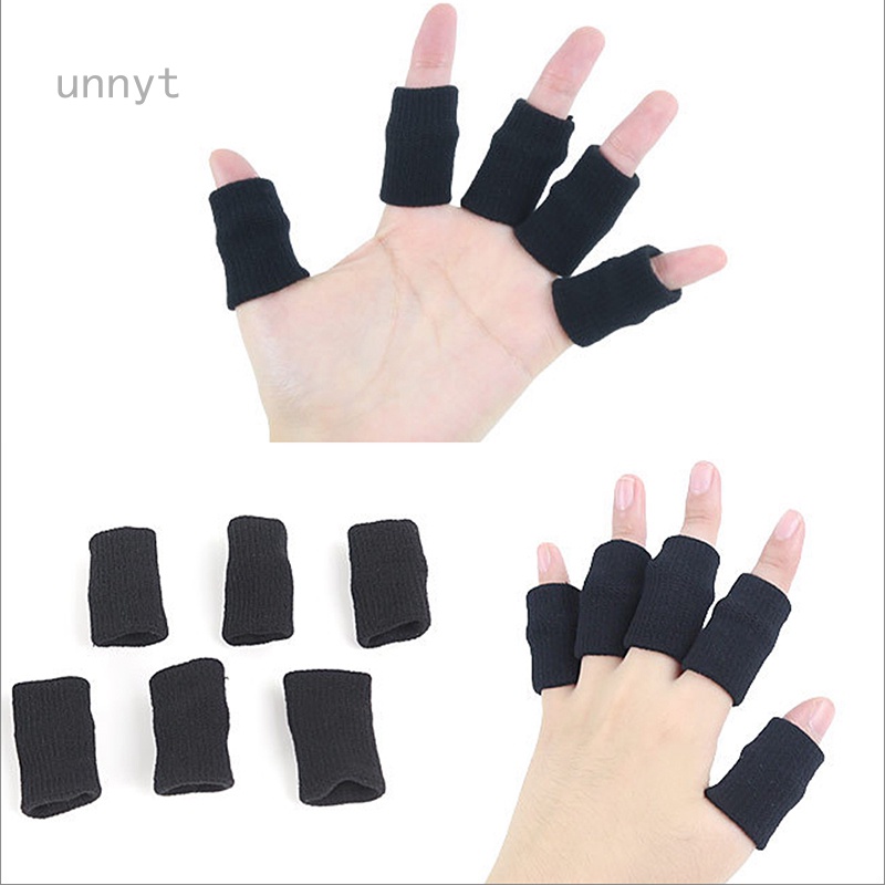 Unnyt 10只籃球護指指關節護指套 運動護具護套 護手指指套 手指保護套