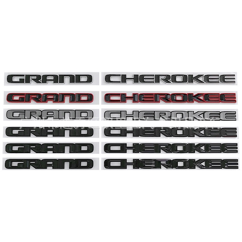 適用JEEP吉普車門標 GRAND CHEROKEE logo車標誌 連體字母裝飾車貼 3D立體葉子板標側標
