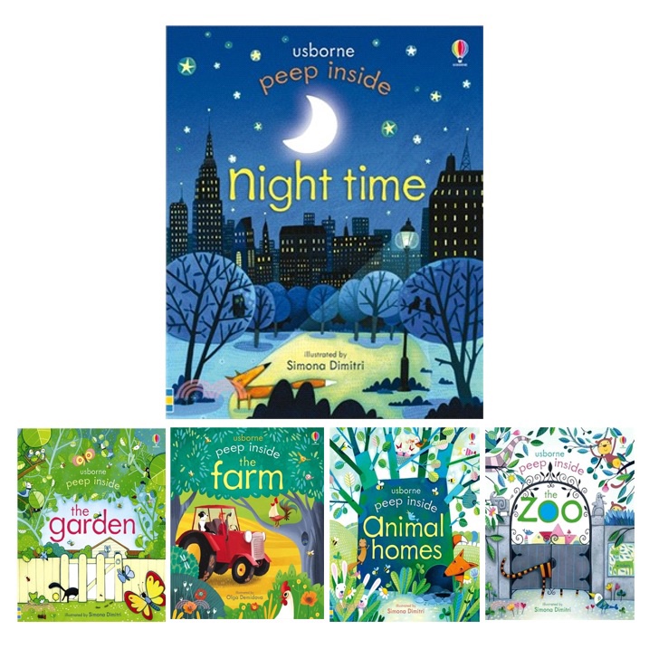 Peep Inside the Garden / Farm / Night Time / Animal Homes / Zoo (硬頁翻翻書)(共5本)(硬頁書)/Usborne【禮筑外文書店】