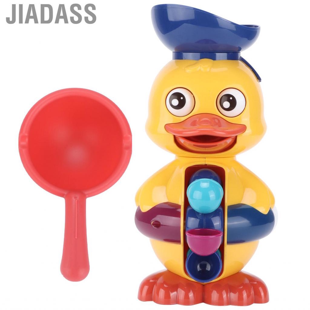 Jiadass 幼兒浴缸玩具鴨玩具帶可旋轉水車/眼睛