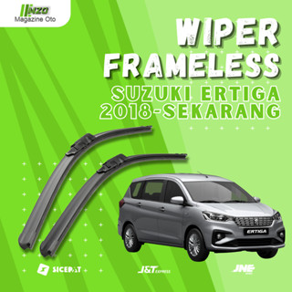 SUZUKI 鈴木全新 Ertiga 2018 款無框汽車雨刷現已一對 2 件左右無鐵框前汽車擋風玻璃雨刷香蕉款