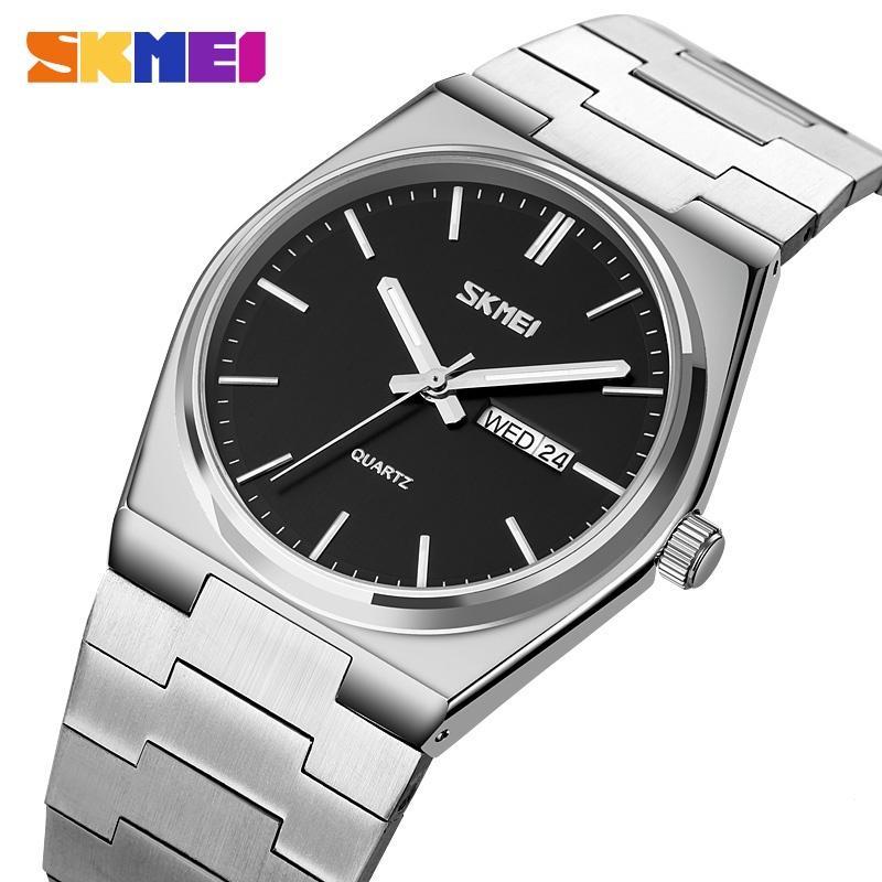 Skmei 9288 新款商務男士手錶男士休閒手錶全鋼石英週運動防水禮品手錶