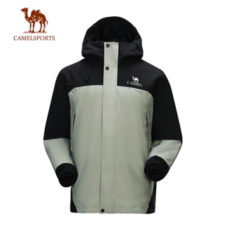 CAMEL SPORT駱駝S 三合一衝鋒衣 男士女士可拆卸防水保溫連帽休閒夾克