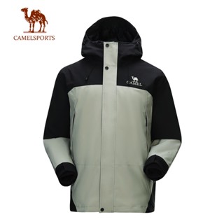 CAMEL SPORTS駱駝 三合一衝鋒衣 男士女士可拆卸防水保溫連帽休閒夾克