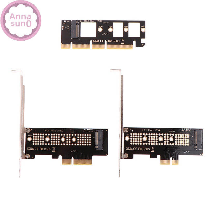 Annasun 1Set M.2 NVMe SSD 轉 PCIE 3.0 X16/X8/X4/X1 台式機 SSD 轉接