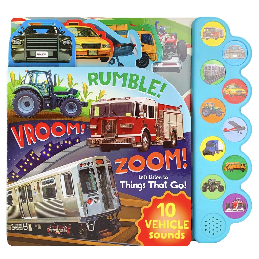 Rumble! Vroom! Zoom! ― Let's Listen to Things That Go!(硬頁書)/Parragon Books【三民網路書店】