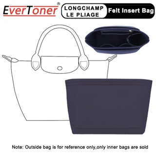 Evertoner For Longchamp LE PLIAGE Bag 毛氈插入收納袋化妝品收納袋手提包收納袋旅行袋
