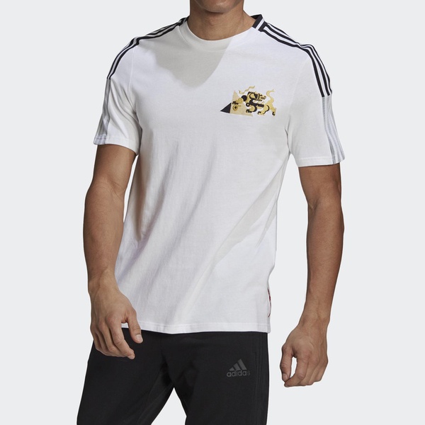 Adidas Juve Cny Tee GK8601 男 T恤 短袖 上衣 柔軟 親膚 麒麟 亞洲尺寸 白