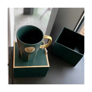 現貨快速出貨星巴克杯子墨綠色女神杯馬克杯新款咖啡杯限定禮盒美式陶瓷水杯