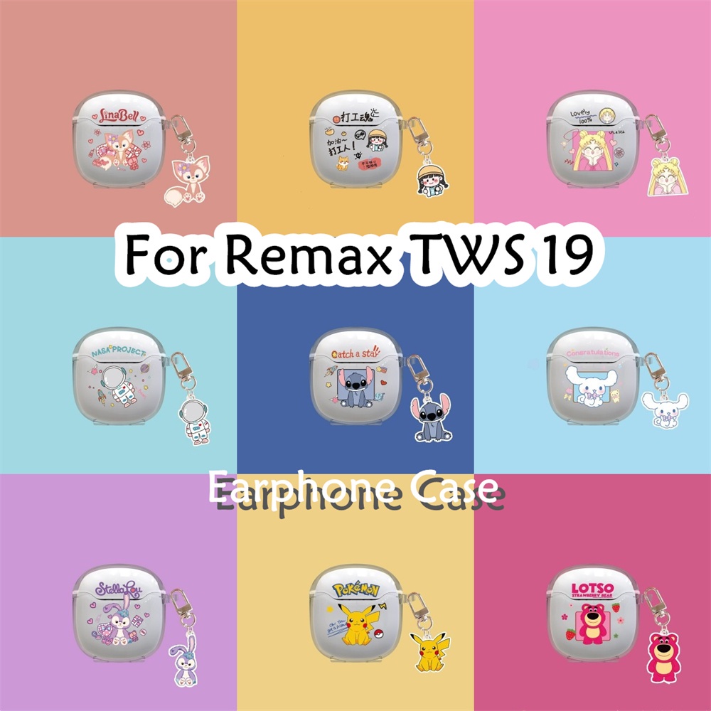 [有貨]Remax Tws 19 外殼 Remax TWS 19 外殼軟耳機外殼創新卡通圖案