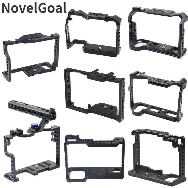 國際牌 適用於松下的 NovelGoal 相機籠,帶冷靴安裝 Vlog 視頻攝影穩定器籠框架裝置,用於監視器支架閃光燈