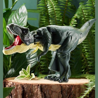30cm音效恐龍兒童減壓玩具創意手動伸縮彈簧搖擺恐龍模型指尖兒童玩俱生日聖誕禮物