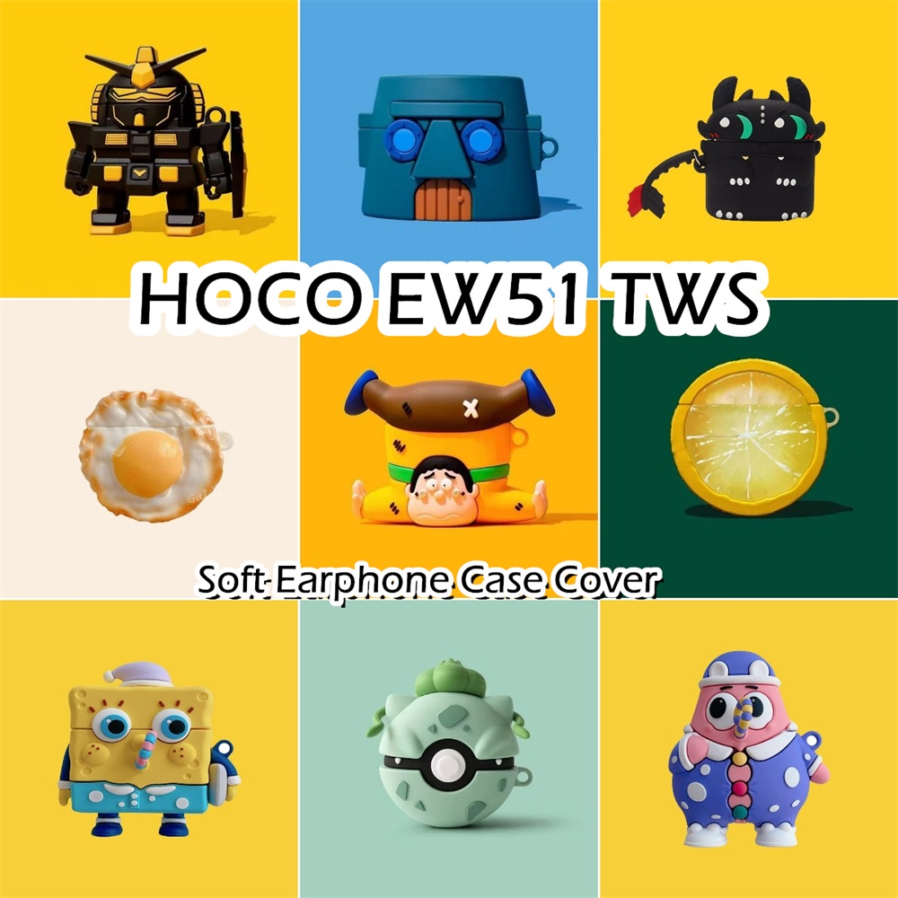 【有貨】適用於 Hoco EW51 TWS 保護套搞笑卡通造型軟矽膠耳機保護套保護套 NO.1