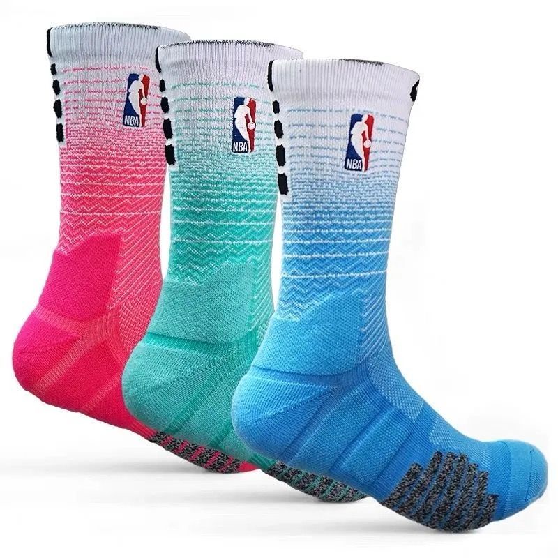 nba籃球襪美式實戰聯名球員漸變毛巾底專業運動籃球高筒襪子長筒