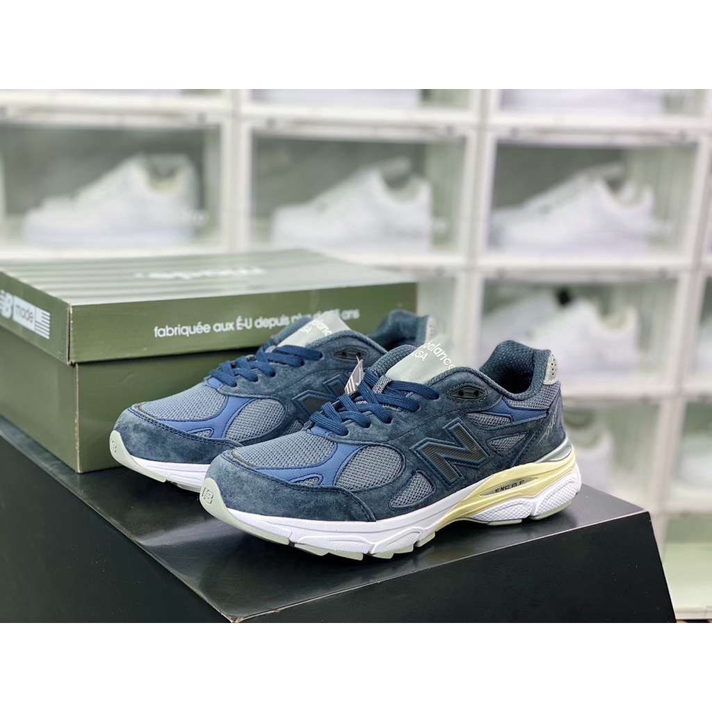 全新 B 990 v3 Kith 鋼藍色休閒運動中性跑步鞋運動鞋男士女士 M990KI3