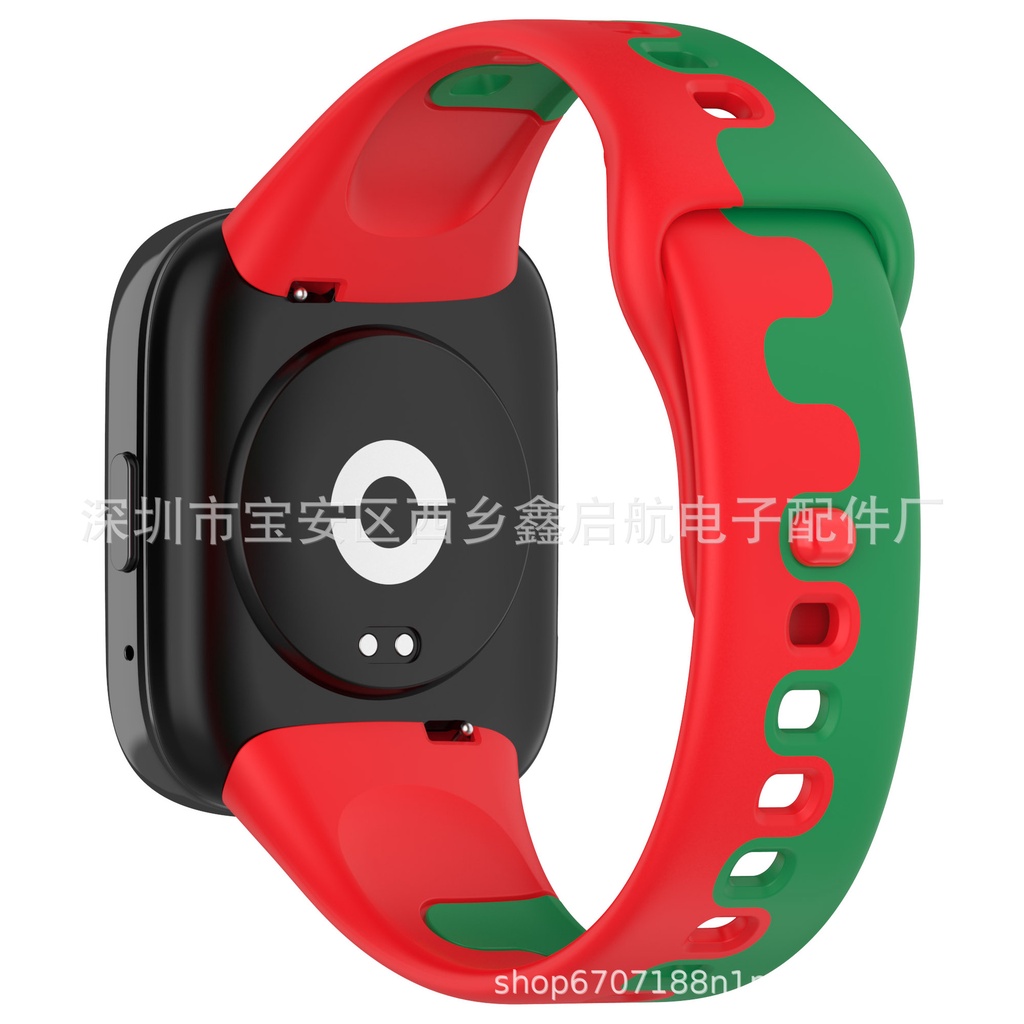 適用紅米手錶3錶帶 Redmi watch3矽膠錶帶紅米watch3雙色矽膠錶帶