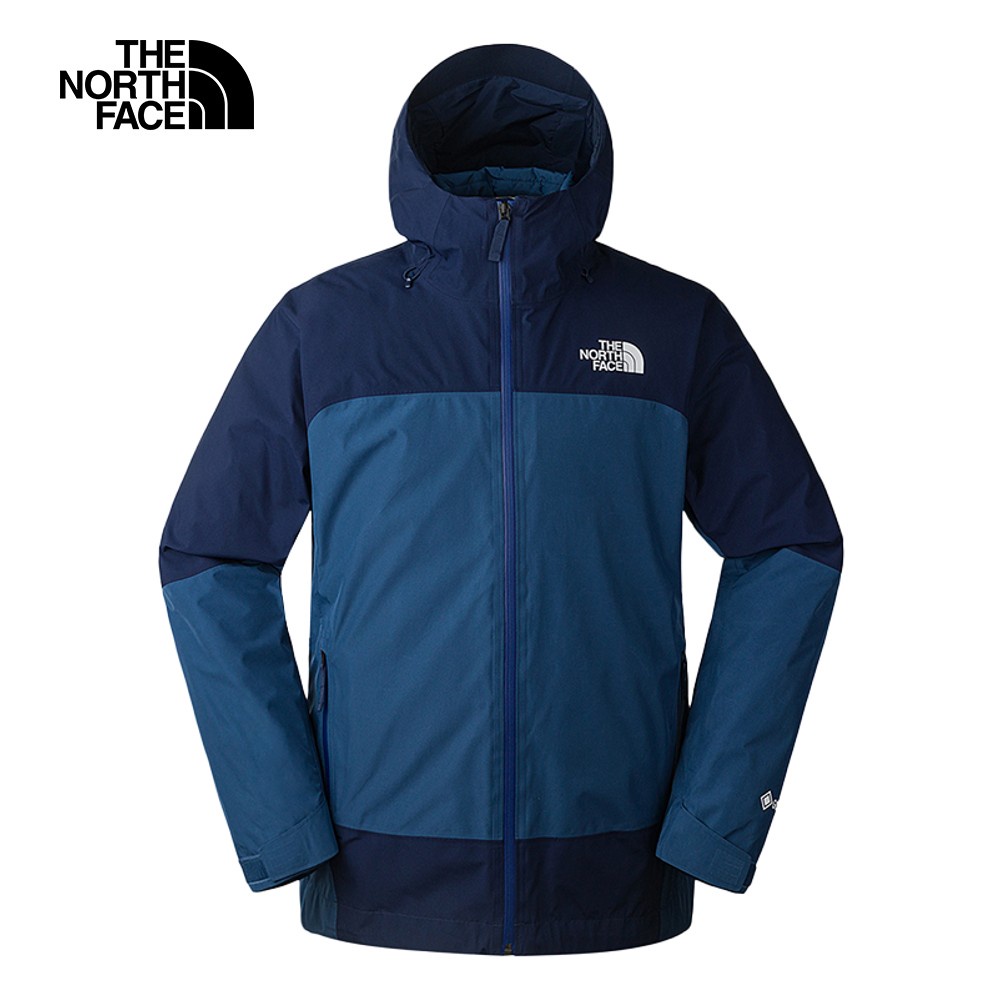 The North Face北面男款藍色防水透氣保暖連帽三合一外套｜83RR926