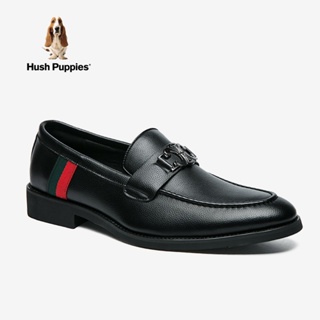 Hush Puppies 皮鞋男士正裝鞋婚鞋男士一腳蹬休閒皮鞋