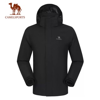 CAMEL SPORTS駱駝 女士男士三合一衝鋒衣 可拆卸加厚兩件套戶外防風防水登山服