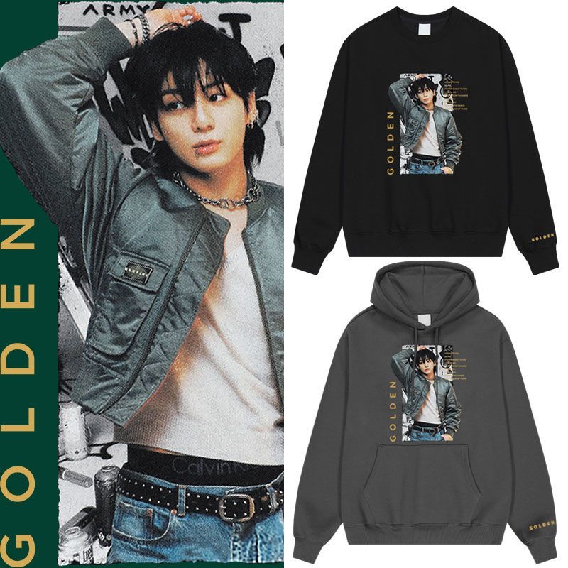 🆕BTS防彈少年團 田柾國衛衣 專輯JUNGKOOK GOLDEN周邊同款 衣服加絨薄款衛衣