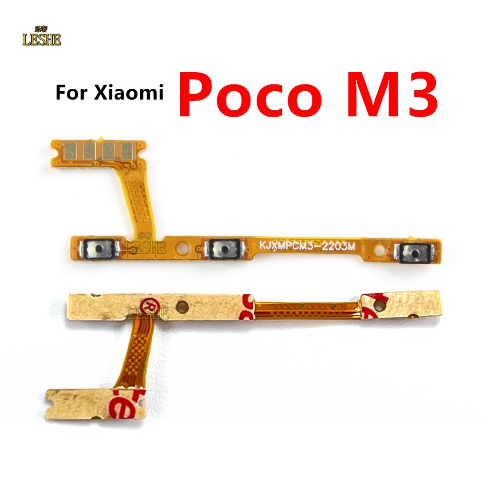 XIAOMI 適用於小米 Poco M3 電源開/關鍵和音量側鍵排線維修零件