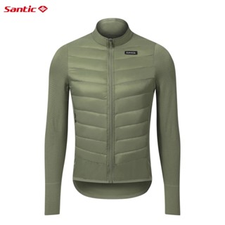 Santic森地客 男秋冬羽絨騎行服 公路腳踏車輕量防風騎行服外套