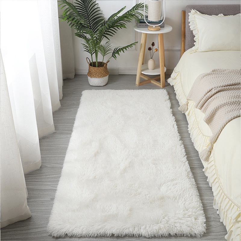 毛絨地毯加厚臥室地毯防滑軟地毯現代客廳大地毯長毛地毯客廳裝飾房間臥室裝飾加厚蓬鬆地毯防滑